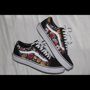 Floral Old School Vans